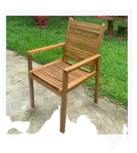 เก้าอี้รับประทานอาหารทำจากอะคาเซียเฟอร์นิเจอร์กลางแจ้งใช้ในสวนมีคุณสมบัติในการผ่อนคลายด้วยน้ำมันจากธรรมชาติ - Product Image 1