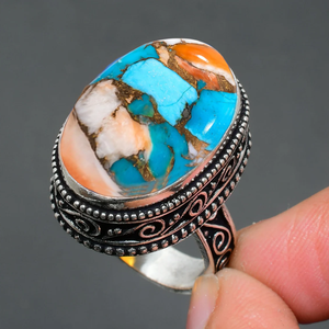 Copper Oyster Vintage Handmade <b>Ring</b> <b>Statement</b> <b>Ring</b> Antique Style Artisan Jewelry for Women - Product Image 3