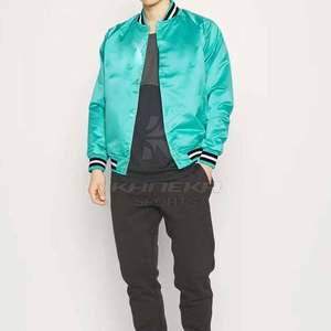 Silk Jackets Lightweight Eco-Friendly Breathable Stand Fashion Clothing <b>Covered</b> <b>Button</b> Closure Comfortable Everyday Fit Men's - Product Image 2