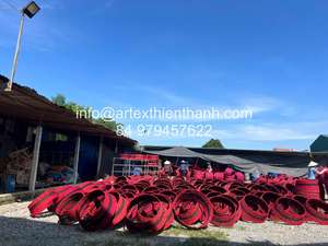 ปลอกฐานต้นคริสต์มาสขนาดใหญ่ ทำจากผ้าทอจากโรงงานเวียดนาม  วัสดุธรรมชาติจากผักตบชวา  ราคาขายส่ง - Product Image 6