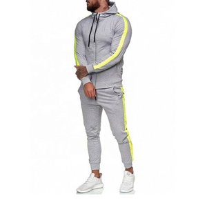 High Quality Unisex Oversize Tracksuit Custom Wholesale <b>Running</b> Jogger Sweatsuit with Side Strips for Spring - Product Image 1
