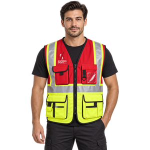 Chaleco de Seguridad para Hombre, Chaleco de Trabajo Reflectante Personalizado, Tejido de Poliéster Transpirable, Alta Visibilidad, Ajuste Ligero y Cómodo, Industrial - Product Image 1