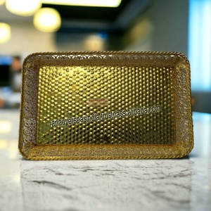 Bandeja de Servicio Cuadrada de Metal Dorado de Estilo Europeo Moderno, de Lujo, en Oferta, para Hoteles, Decoración del Hogar, Diwali - Product Image 6