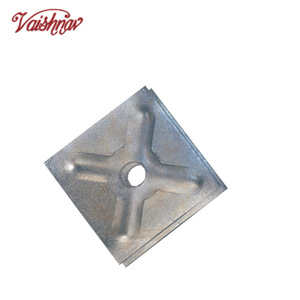 Plaque de fixation en acier style industriel pour tirant fileté 15/16 mm, capacité de charge 90 KN, norme DIN-18216, pour échafaudage et coffrage - Product Image 3