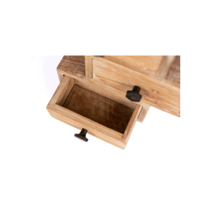 Mini coffre Zigzag élégant 3 tiroirs forme carrée maquillage fournitures de bureau organisateur boîte de rangement stockage important - Product Image 5