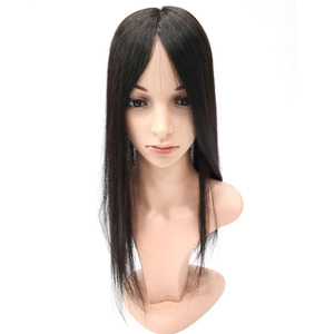 Cosmo in Korea Human Hair <b>Wig</b> <b>Long</b> Straight with Bangs Natural Black Average Size Remy Hair Lightweight & Healthy Hair - Product Image 2