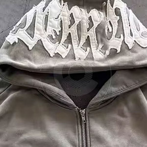 <b>Top</b> Selling <b>Distressed</b> Embroidery Tracksuit Cotton Fleece Casual Wear <b>Distressed</b> Embroidery Tracksuit For Winter - Product Image 6