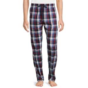 Men's Woven Sleep Pants Custom Logo OEM Made Cotton/Poly Striped Pajama Breathable Lightweight <b>Trousers</b> Button Fly <b>Elastic</b> <b>Waist</b> - Product Image 5