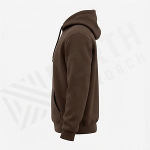 Sudadera con Capucha Estilo Básico para Hombre, Tejido de Algodón Mezclado, Sudadera Cálida y Suave, Capucha Ajustable, Bolsillo Delantero, Color Personalizado - Product Image 3