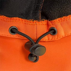 Veste polaire orange pour homme, à capuche, col montant, respirante, avec poche zippée, couleur unie, style sportif, manteau d'hiver - Product Image 4