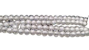ลูกปัดเพชรโมอิสสีขาวขนาด18นิ้วทำมือ - Product Image 2