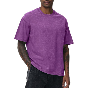 Camiseta Casual de Manga Corta con Cuello Redondo para Hombre, Color Sólido, Estilo Urbano, Corte Ajustado, 100% Algodón, 180g, Tejido Liso Teñido, Diseño Simple - Product Image 2