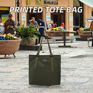 กระเป๋าช้อปปิ้งสะพายไหล่แบบพิมพ์โลโก้ตามสั่ง ลดราคาพิเศษ สำหรับผู้หญิง ออกแบบโลโก้ได้เอง - Product Image 3