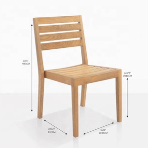 Vente en gros Chaise empilable de jardin en bois massif de teck - Product Image 3