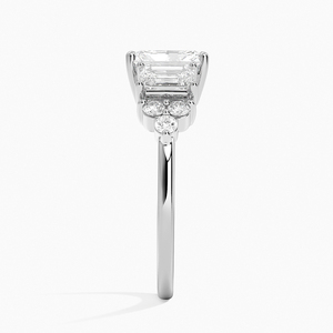 Anillo BOJ 0124 con Corte Radiante, Plata 925, Engaste de Puntas, Anillo Solitario con Diamante de 2ct, Color D, VVS1, Moissanita, Certificado GRA - Product Image 3