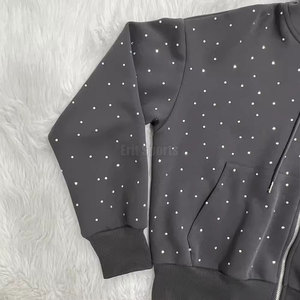 <b>Sparkling</b> Rhinestone Winter Casual Tracksuit with Hooded Sweatshirt and Sweatpants for Men - Product Image 3