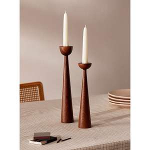 Supports de bougies et lanternes décoratifs en bois faits à la main par RR Enterprises, en provenance d'Inde, pour la décoration de la maison et du bureau - Product Image 1