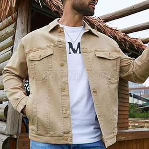 Veste en jean pour hommes, sur mesure, vente en gros, fabrication en usine, nouvelle arrivée, manches longues - Product Image 6