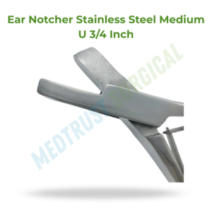 Coupe-oreilles en acier inoxydable 3/4 pouce, taille moyenne, instrument vétérinaire pour l'identification du bétail - Product Image 2