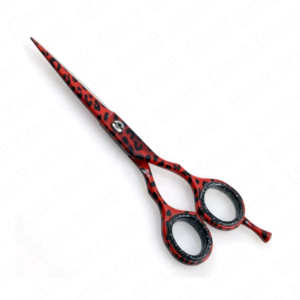 Professional Red and Black <b>Barber</b> Scissors Stainless Steel Hair Cutting Shears with Sharp Straight <b>Blade</b> - Product Image 2
