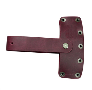 Leather Axe Sheath With <b>Belt</b> Loop For Camping Outdoor Use <b>Red</b> Color - Product Image 3