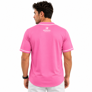 Nouveau maillot de baseball d'hiver pour hommes, imprimé, à manches courtes, équipe Ronal Sports, 140g, 100% polyester - Product Image 4