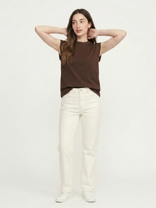 Camiseta Deportiva para Mujer, Color Marrón, Sin Mangas, Estilo Casual, Corte Holgado, Algodón, Prenda Básica de Verano, Ropa Urbana, Moda para el Día a Día - Product Image 3