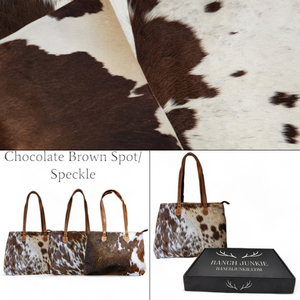 Ensemble de sacs à main pliables en cuir véritable extra léger, en cuir de vachette noir et blanc, fourrure naturelle, matière douce, pour le soir et le bureau - Product Image 4