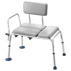 Panca di Trasferimento Regolabile in Altezza per Vasca da Bagno, Capacità 227 kg, con Braccioli e Schienale - Attrezzatura di Sicurezza per il Bagno - Product Image 1