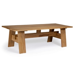 Mesa de Comedor Rectangular de Madera Maciza Ecológica y Duradera con Diseño Moderno de Mediados de Siglo para Uso en Restaurantes - Product Image 1