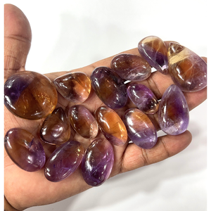 อเมทรินควอตซ์ธรรมชาติ พลอยหลวมทรงคาโบชอง รูปทรงและขนาดคละกัน ประมาณ 20 ถึง 30 มม. - Product Image 1