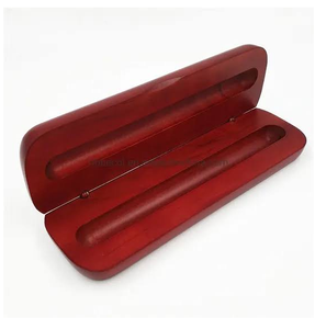 Support à stylos en bois avec deux fentes, organiseur de bureau portable pour stylos et petits accessoires, étui porte-stylos en bois - Product Image 4