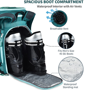 Outdoor Update Expandable Padded <b>Ski</b> Bag Snowboard Bag Travel Boot Bag with Water-Resistant Lining Pockets - Product Image 3