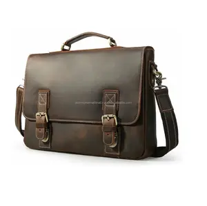 Высококачественная кожаная сумка для ноутбука, наплечный ремень, деловой умный защитный чехол для ноутбука, индивидуальные сумки, оптовая продажа