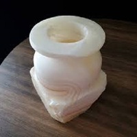 Vas Bunga Meja Desain Modern Motif Garis-Garis Buatan Tangan Ramah Lingkungan Tahan Air Dapat Disesuaikan Resin Epoksi untuk Makanan dan Buah