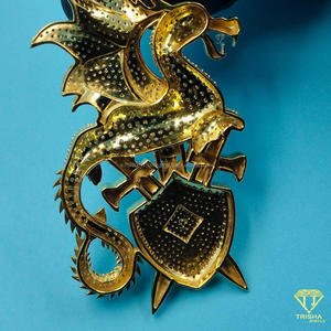 Pendentif dragon en argent 925 et moissanite de qualité supérieure pour homme et femme - Product Image 4