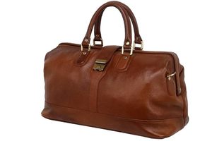 Unisex Vintage Genuine <b>Leather</b> Duffel <b>Bag</b> Large Capacity 36-55L Zipper Closure Gym Use Travel Weekender <b>Soft</b> Handle Polyester - Product Image 4