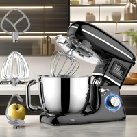 Robot de cuisine électrique avec batteur à œufs, écran LCD, batteur sur socle pour la pâte et les gâteaux, robot culinaire