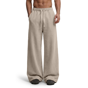 Pantalon de survêtement décontracté pour homme en coton, tissu respirant et absorbant l'humidité, mélange de molleton confortable, tenue quotidienne, vêtements de sport - Product Image 1