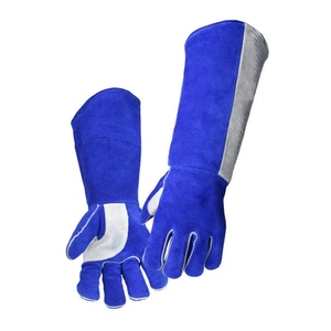 Gants de soudage en cuir de vachette renforcé, manchette de sécurité, résistants à la chaleur et aux étincelles, pour la lutte contre les incendies, la construction et usage général - Product Image 1