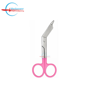 Tijeras Quirúrgicas de Emergencia para Vendajes, 5.5 Pulgadas, Acero Inoxidable, con Mango de Color Rosa - Herramientas de Enfermería - Product Image 6