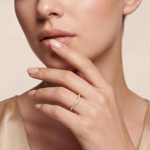 10K Rose Gold Lab Grown Diamond Wedding Band 0.30 CTW Modern Bridal <b>Ring</b> Fine Jewelry Design for <b>Couples</b> - Product Image 4