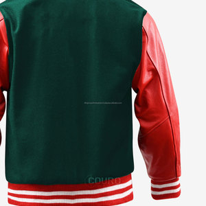 Vestes Letterman Varsity personnalisées de baseball pour hommes femmes corps en laine de haute qualité manches en cuir support chenille enduit de broderie - Product Image 6