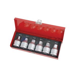 TAIWAN CALIBRE 6pc 3/4" Dr H14-H23 Metric Hex Bit <b>Socket</b> Set <b>Impact</b> Driver Hex Bit-Industrial & DIY Grade OEM Available - Product Image 1