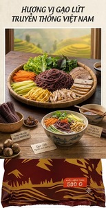 บะหมี่กึ่งสำเร็จรูปพร้อมผัก เนื้อ และเส้นข้าวเหนียวสีม่วง สำหรับทำปอเปี๊ยะเวียดนาม ผลิตภัณฑ์จากธัญพืช - Product Image 2