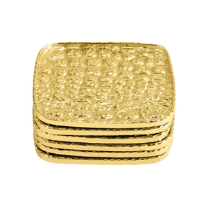 Ensemble de 4 sous-verres en laiton martelé faits à la main, décoration de table de luxe, sous-verres ronds en métal doré, fournisseur en gros pour restaurant, café - Product Image 5