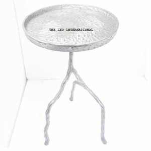 Mesa de Centro Elegante para el Hogar, Hotel, Restaurante, Sala de Estar, Color Plateado, Diseño Moderno, Metal - Product Image 1