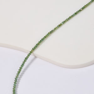Collar de Diamantes Verdes Naturales de 15 Quilates, Corte Redondo Auténtico, Brillante, Diamantes Verdes Extraídos de la Tierra, Collar de Joyería - Product Image 1