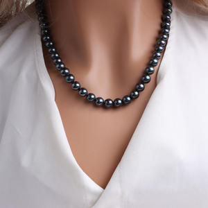 Collar de Perlas Azules Shi para Mujer, Estilo Ligero y Lujoso, Cadena para Clavícula de Alta Gama, Mismo Estilo que los Bloggers - Product Image 4