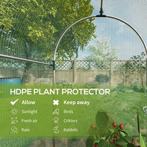 Gabbia per Piante in Acciaio Zincato 4FT X 4FT con Porta con Cerniera per Protezione delle Colture - Rete da Giardino - Product Image 4